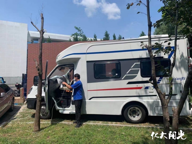 房車全車甲醛治理現場
